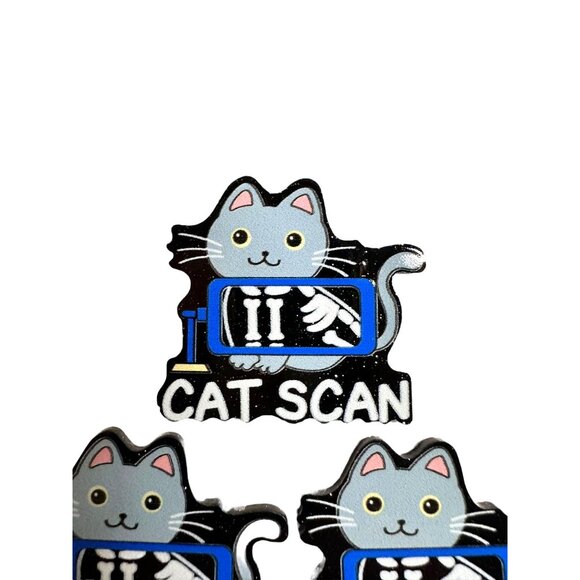 10 pc glitter Radiology Xray Tech acrylic flat back charm for badge reels keyri - Picture 3 of 3